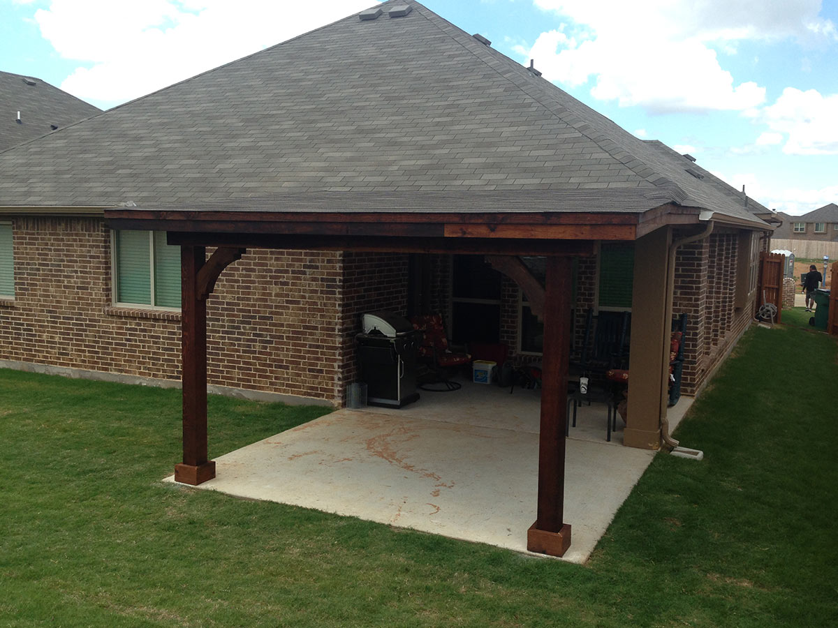 attached gable roof patio cover