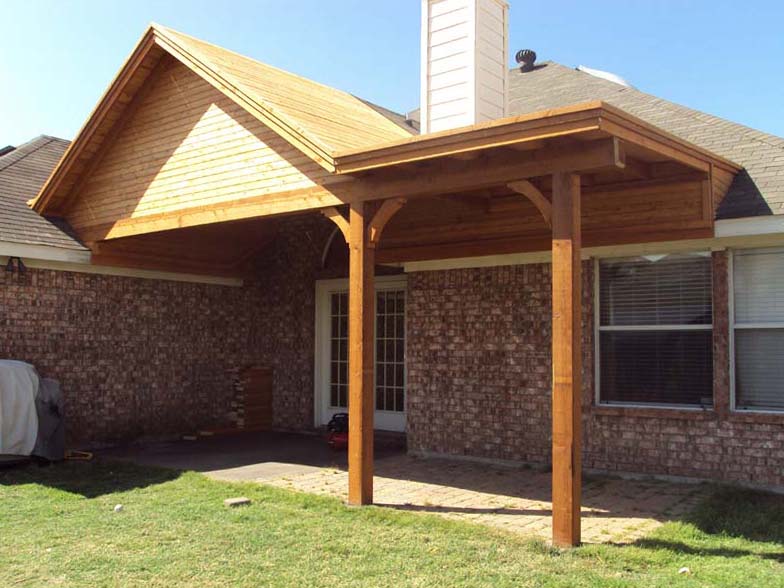 large gable to gable patio cover with flat section - hundt