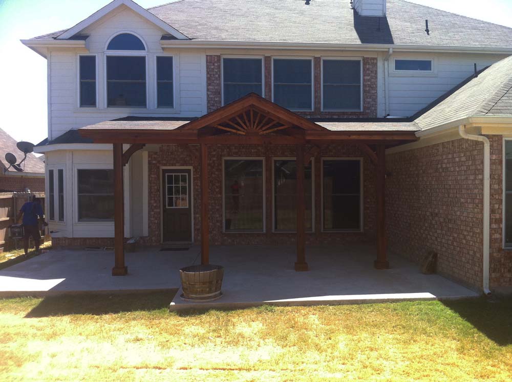 Wylie Two Story House Needed Patio Cover To Shade Large Patio