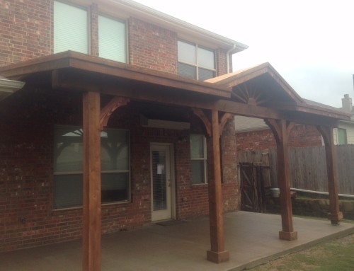 Attached Shed w/ Gable in Mckinney